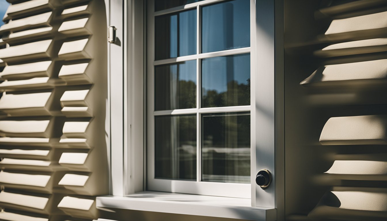 A house with open windows has window locks installed, showing improved home security