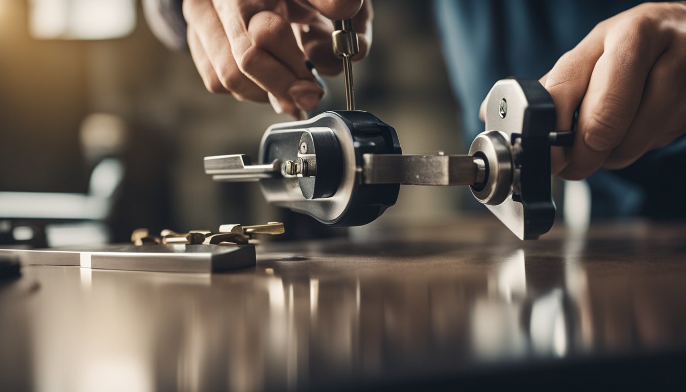 A locksmith cutting keys using advanced key cutting techniques