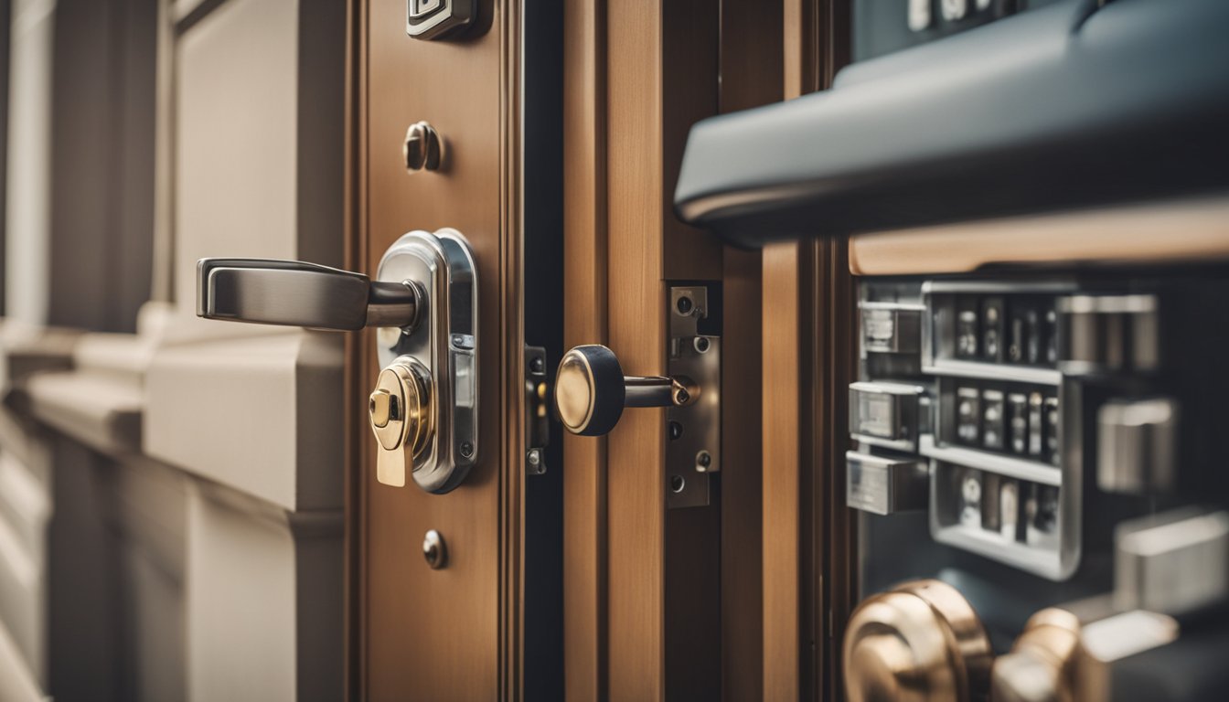 A locksmith carefully selects and installs secure locks on apartment building doors and mailbox systems